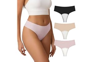 Wezest Camel Toe Cover Thong/Camel Toe Concealer Underwear/Cameltoe Hider Built in Latex Cover to Hide Feminine Lines