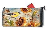MailWraps Yellow Finches Mailbox Cover #01226
