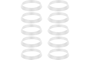XTHROTSENK 10 PCS Seal Ring Silicone Washer Waste Pipe Seal Ring Rubber Gasket Washers Plumbing for 1 1/2 Inch Drain Pipe Sink Drains (White)