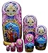 Moonmo 7pcs Beautiful Handmade Wooden Russia Nesting Dolls Gift Russian Nesting Wishing Dolls Matryoshka Traditional
