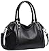 On Clearance! Big Sale! Iswee Women's Genuine Leather Handbag Urban Style Tote Top Handle Shoulder Bag Vintage Satchel Purse (Black-06)