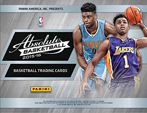 2015-16 Panini Absolute Basketball Hobby Box (4 Packs of 5 Cards; 4 Autograph or Memorabilia Cards, Possible Rookie Cards &amp; Glass Inserts) (Release Date: 01/20/16)