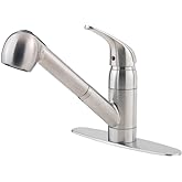 Pfister G13310SS Pfirst Series 1-Handle Pull-Out Kitchen Faucet in Stainless Steel, Water-Efficient Model