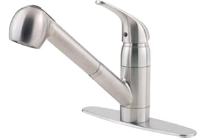 Pfister G13310SS Pfirst Series 1-Handle Pull-Out Kitchen Faucet in Stainless Steel, Water-Efficient Model