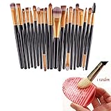 Buytra 20-Piece Makeup Brush Set with 1 Piece Makeup Brush Cleaner Egg Scrubber Board