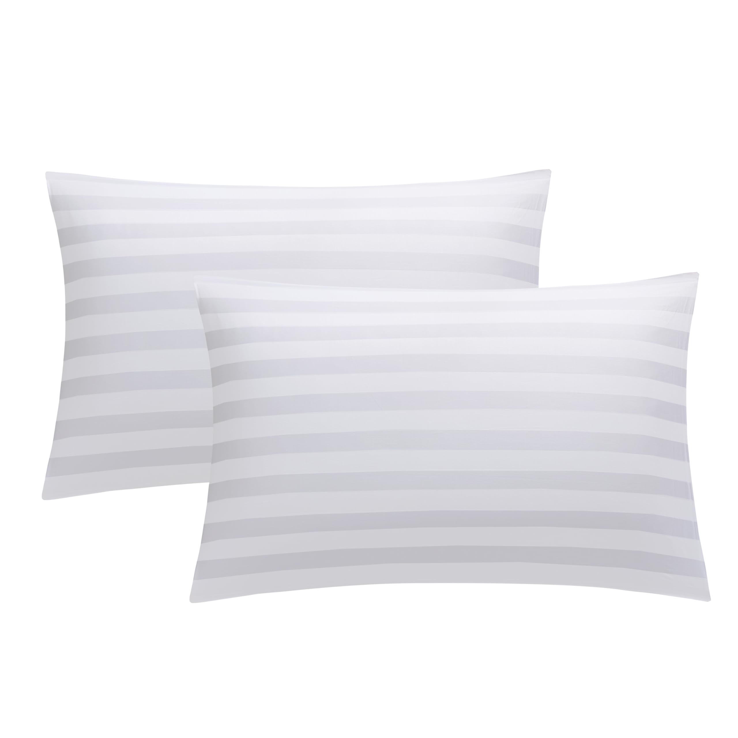 Photo 1 of 100% Cotton Classic Pillow Protectors with Invisible Zipper, 600 Thread Count Sateen Weave Soft and Breathable Pillow Cases, Protect Pillows from Dirt, Dust and Debris (Queen, 20"x30", Set of 2)