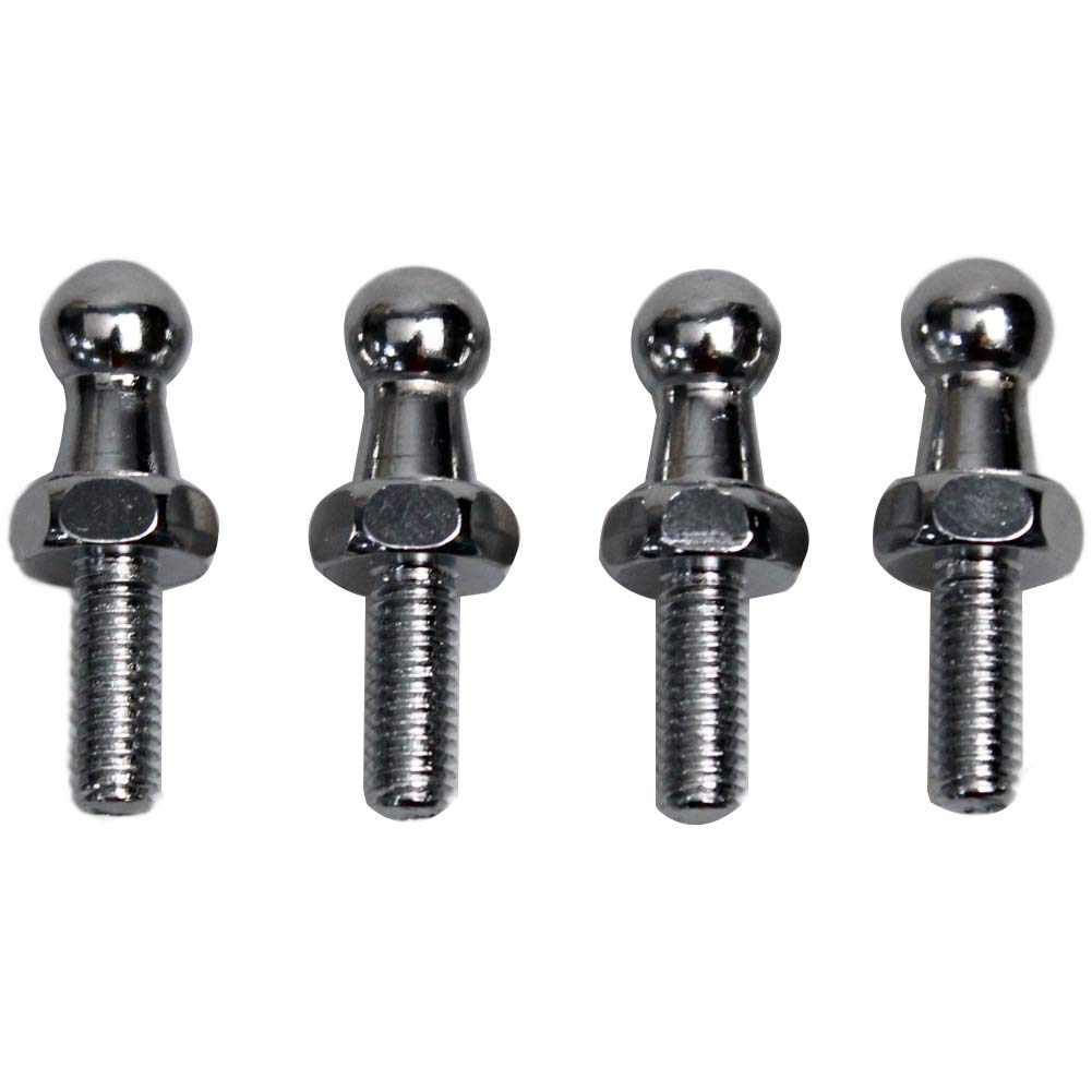 JINGLINGKJ M6 Round Thread Combination Sliver Black Screw 34.5MM High Car Repair Furniture Assembly Joint Connector Metal End Fitting Bearing Joint Bolts 4pcs (M6 Thread, Siliver)