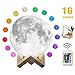 mono living Moon Light Lunar Lamp, 4.7 Inch, Night Light, 16 Color 3D Led Light Up Moon, Cool Space Boys Lamp, Decorations for Bedroom, Kids Teen Girl Baby Nursery Gift, Thanksgiving Christmas