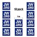 Jehovah Witness - Square Blue Lapel Pin - JW.org Neck Tie Hat Tack Clip Women or Men Suits-Silver Square-10 pcs