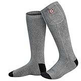 GLOBAL VASION Electric Heated Socks, Foot Warmers for Women and Men,Thermal Socks for Chronically Cold Feet (Gray)
