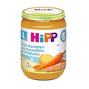 HiPP Früh-Karotten mit Kartoffeln und Lachs, 6er Pack (6 x 190 g)