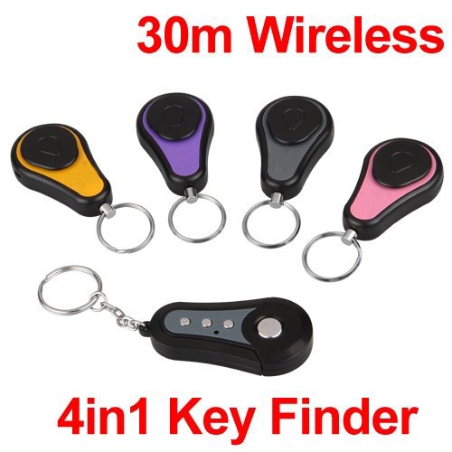 title=SODIAL(R) KEY FINDER TROVA CHIAVI CON ALLARME 4 RICEVITORI 30MT