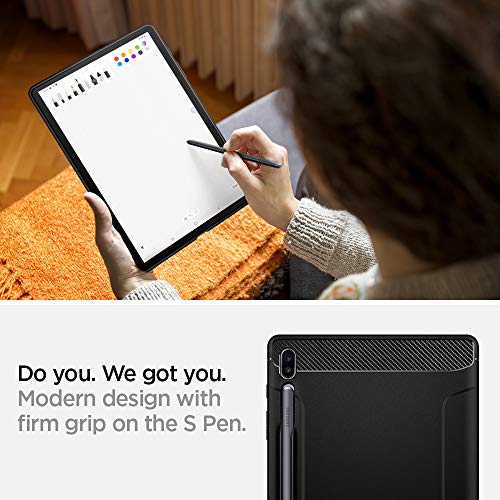 Spigen Rugged Armor Compatible con Galaxy Tab S6 (2019) Funda - Negro Mate - Imagen 4