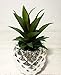 Porcelain (Silver) Potted Artificial Succulent 7.8