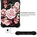 TIANLI Samsung Galaxy S9 Plus Case Dual Layer Beautiful Flowers Women/Girls Shockproof Protection Slim Smooth Protective Floral Cover - Black