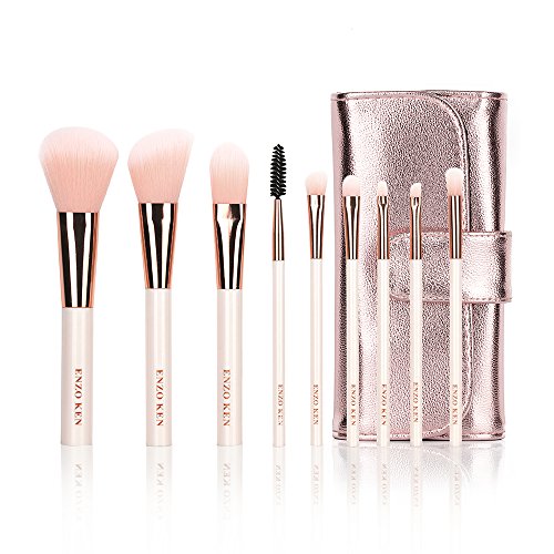 ENZO KEN 9pcs Makeup Brushes Premium Makeup Brush Set Synthetic Kabuki Cosmetics Foundation Blending Blush Eyeliner Face Powder Brush Makeup Brush Kit