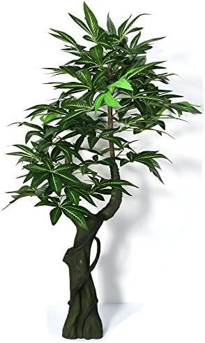 Artificial plant-artificial Money Tree (51-Inch) with Large Lush Green Leaves - Perfect Decoration Plants for Home, Outdoor or Office - No Water or Sun Needed | Without Basin (35W22L160H)