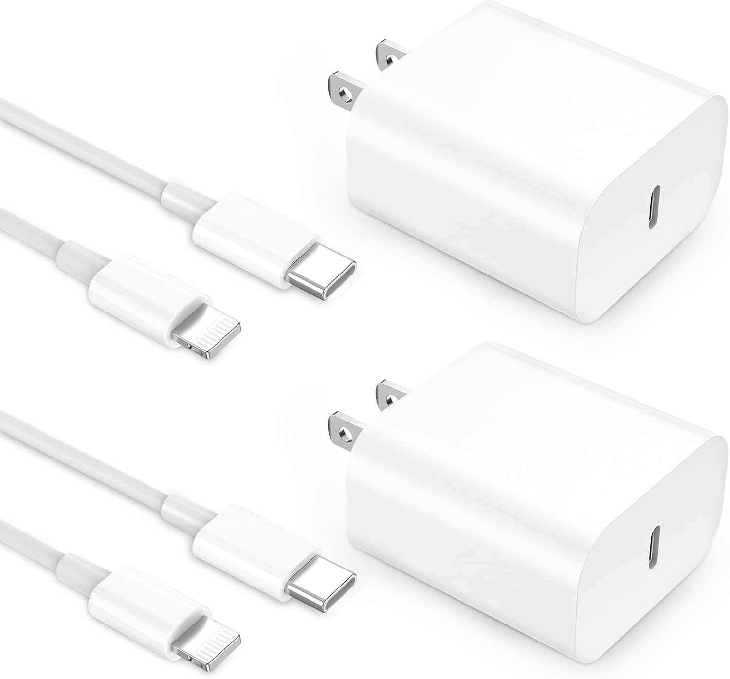 iPhone 12 Charger, 2-Pack 20W USB C Wall Charger with 20W 3FT USB C to Lightning Cable MFi Certified Fast USB-C PD Charger for iPhone 12/12 Mini/12Pro/12 Pro Max/11/11 Pro Max/Xs Max/XR/X