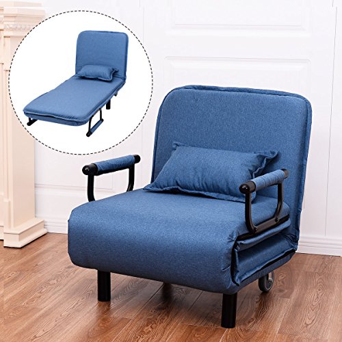 Folding Convertible Sofa Bed Arm Chair Sleeper Leisure Recliner Lounge Couch