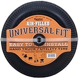Marathon Universal Fit Pneumatic (Air Filled) Hand Truck / All Purpose Utility Tire on Wheel with Adapter Kit Included