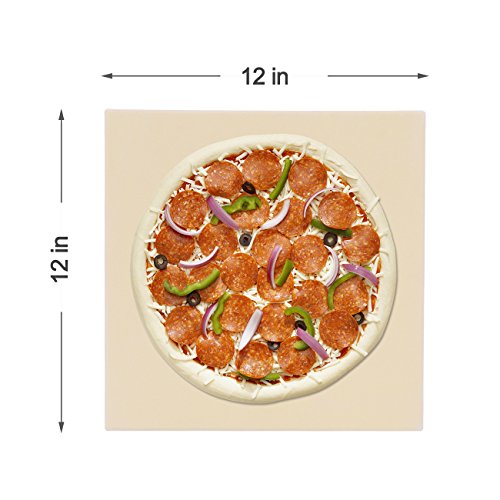 Pizza Stone, Culinary Expertise 12x12 Baking Stones Perfect for Oven Grill & BBQ