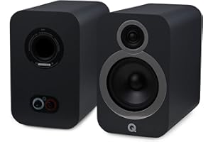 Q Acoustics 3030i Bookshelf Speakers Pair Graphite Gray - 2-way Reflex Enclosure Type, 6.5" Bass Driver, 0.9" Tweeter - Stereo Speakers/Passive Speakers for Home Theater Sound System