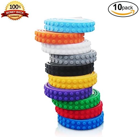 Building Block Tape For Lego Bricks by Zigora - Brick Strip For Toys (1m/3.2ft ) , 10 Rolls, Reusable Silicone, Easy to Cut, Self Adhesive , Safe And Non-Toxic, Perfect Gift for Kids