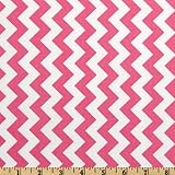 Riley Blake Chevron Small Hot Pink Fabric