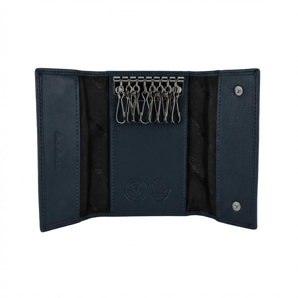 CONTE MASSIMO Keychain for Men and Women, Genuine Leather