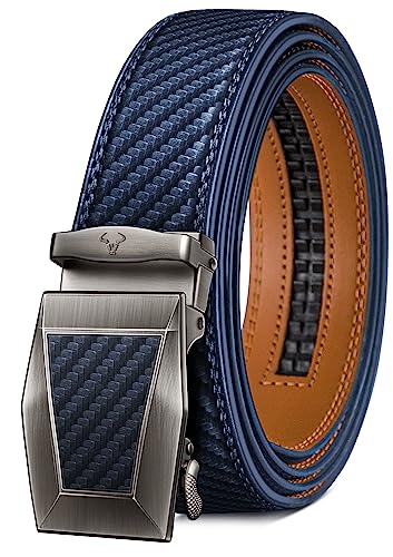 BULLIANT Ratchet Trimmable Leather Belt for Men Adjustable 1 3/8-Gift Boxed at Amazon