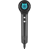 BQSS Hair Dryer,110000rpm Plasma Blow Dryer Positive Negative Ionic Hair Dryers for Women,Portable Travel Hair Dryer with LED Display Concentrator Nozzle,Hair Blow Dryer for Style at Home Travel