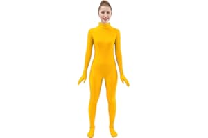 HSEMLIOE Womens Spandex Full Body Suit Turtleneck Unitard Without Hood Zentai Bodysuit