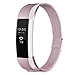 Fitbit Alta Bands Metal, Akale Fitbit Alta HR Bands Milanese Stainless Steel Replacement Accessories Metal Small & Large Band for Fitbit Alta HR and Alta, Rose Gold