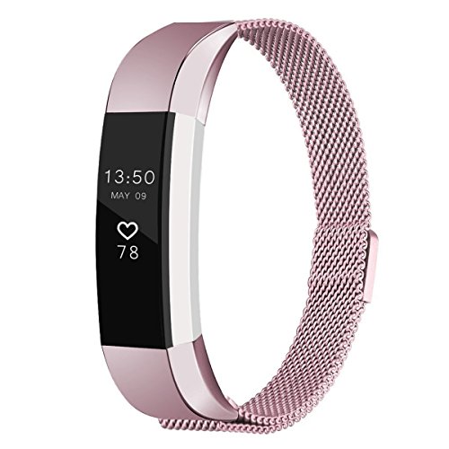 Fitbit Alta Bands Metal, Akale Fitbit Alta HR Bands Milanese Stainless Steel Replacement Accessories Metal Small & Large Band for Fitbit Alta HR and Alta, Rose Gold Fitbit Alta Bands Metal, Akale Fitbit Alta HR Bands Milanese Stainless Steel Replacement Accessories Metal Small & Large Band for Fitbit Alta HR and Alta, Rose Gold
