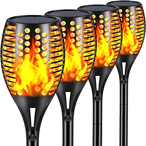 Aityvert Upgraded Larger Solar Torch Lights, Waterproof Outdoor Dancing Flames Light, Flickering
