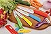 IEOVO 9 Piece Ceramic Knife Set - Multi Color Ceramic Cutlery Kitchen Knives with Peeler - White Blade