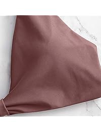 ZAFUL - Bikini de corte alto con lazo frontal y correa de espagueti para mujer