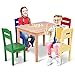 Costzon Kids Table and Chair Set, 5 Piece Wood Activity Table & Chairs for Children Arts Crafts, Homework, Snack Time, Preschool Furniture, Gift for Boys Girls, Toddler Table and Chair Set, Multicolor