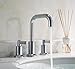 TimeArrow Chrome 8 Inch Widespread Bathroom Sink Faucet 3 Holes with Drain Assembly, High Arc Modern Two Handle Bathroom Vanity Lavatory Faucet with Brass 360° Swivel Spout, TAF288S-CP