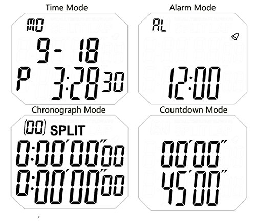 Leap Unisex professionele digitale scheidsrechter hars band horloge - Image 5