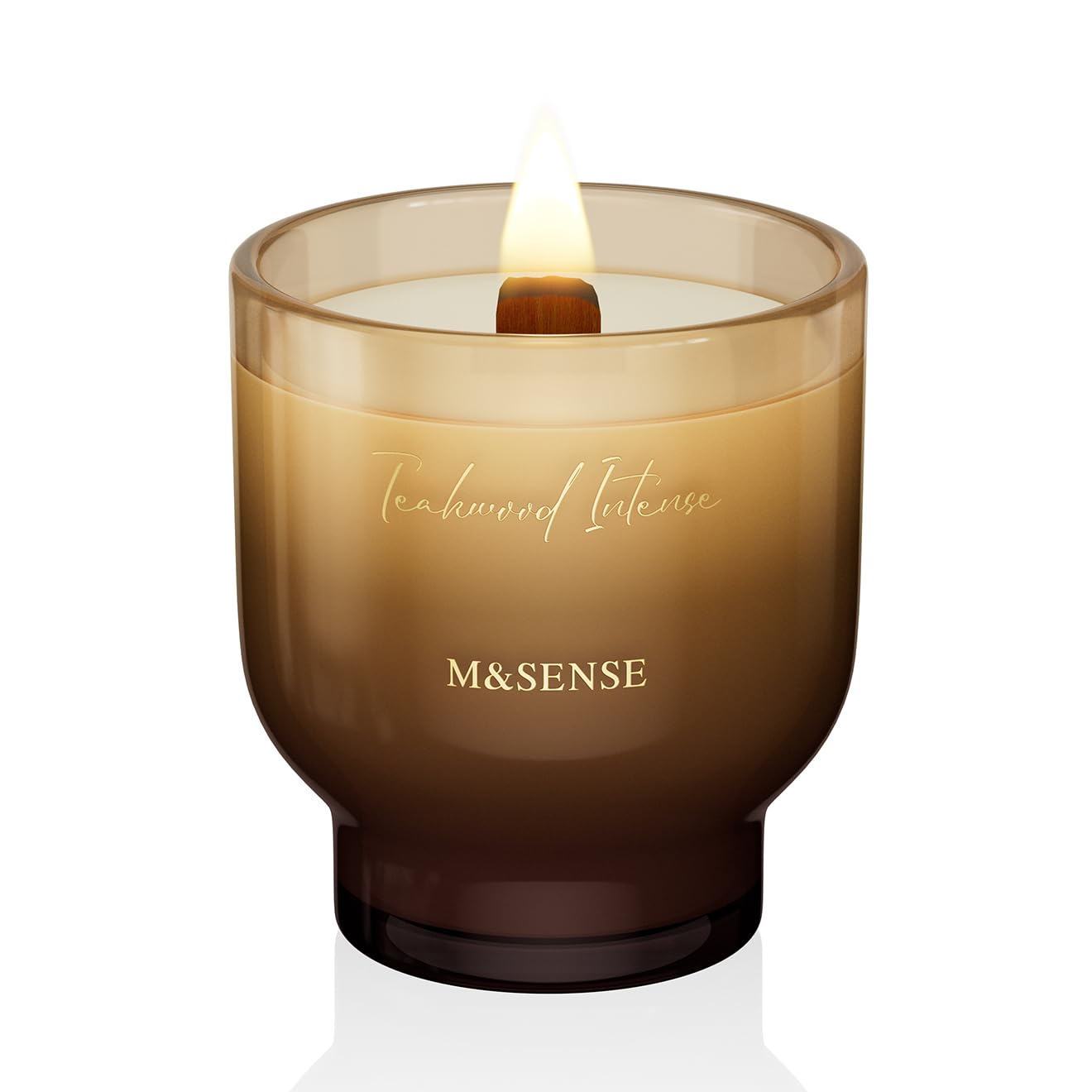 Mua M&SENSE Duftkerze Teakholz Intensiv|Knisterkerze mit Holzdocht|280g 60 Stunden Lang Brennende Sojawachs Duftkerzen im Glas|Luxus Kerze Geschenk für Männer und Frauen trên Amazon Đức chính hãng 2026