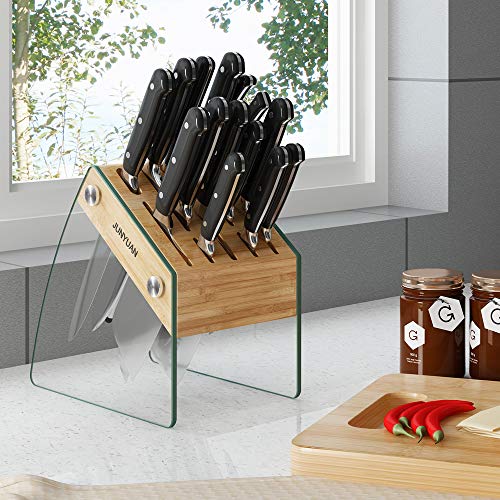 12 Slot Universal Kitchen Knife Block Without Knives, Knife Holder