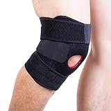 YOMORES Adjustable Breathable Neoprene Knee Brace and Support with Best Open Patella Stabilizer Knee Protector Wrap Relieves Pain Symptoms