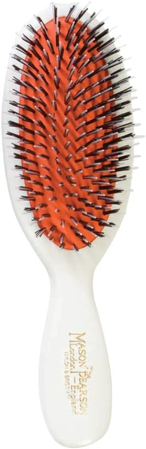 Mason Pearson BN4 Boar Bristle Nylon Tufts Hairbrush, Pink