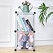 C&AHOME Cube Storage, 2-Cube Organizer Unit, Plastic Closet Storage Shelf, DIY Bookshelf, Modular Bookcase, Cabinet Ideal for Bedroom, Living Room, Office, 12.4