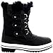 Womens Snow Boot Nylon Short Fur Rain Winter Waterproof Snow Warm Boots - Black - 9 - 40 - CD0030