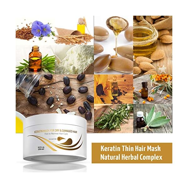 Vitamins Keratin Hair Mask Deep Conditioner Thin Fine Hair Keratin