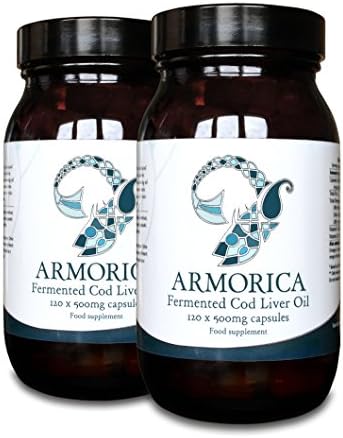 Armorica Fermented Cod Liver Oil (120 x 500mg Capsules) - 2 Pack