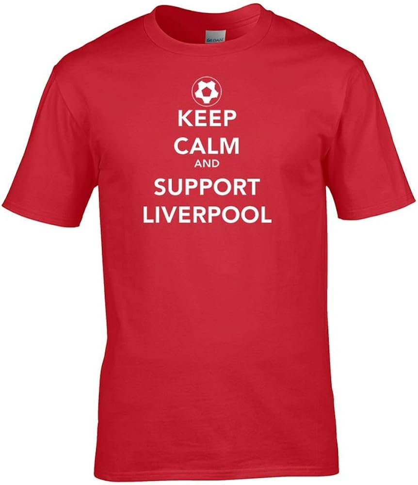 Keep Calm And Support Liverpool Mens Football Supporter T Shirt