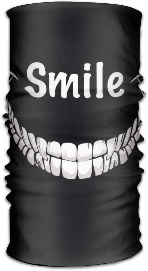 Smile Face 16-in-1 Magic Scarf,Face Mask,fishing Mask,Thin Ski Mask,Neck Warmer Balaclava Bandana For Raves,Dust,Riding Bike,Motorcycle,Outdoor Activities